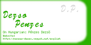 dezso penzes business card