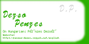 dezso penzes business card